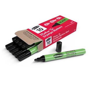 Shwme Med Slim D/Wpe Markr Blk Pk10