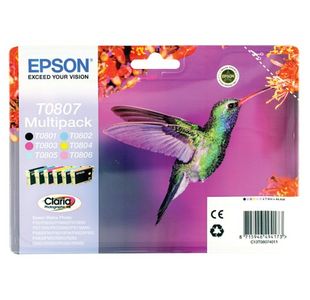 Epson T0807 Ink Cmyk/Lt Cy/Lt Mag