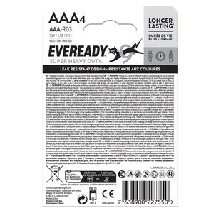 Eveready Super Hd Aaa Batteries Pk4