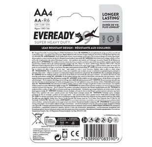 Eveready Super Hd Aa Batteries Pk4