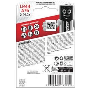 Energizer Specialty Bat A76/Lr44 Pk2