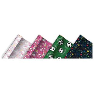 Kids Giftwrap Paper 3M Ast Pk49
