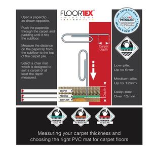 Floortex Chair Mat Pvc 1340X1150Mm