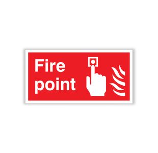 Fire Point Sign Vinyl 100X200Mm