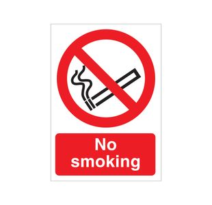 No Smoking Sign Save Vinyl A5