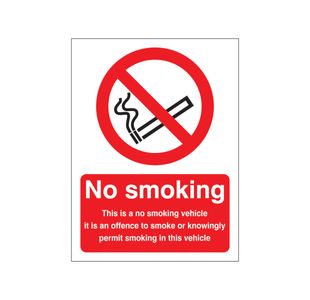 This Is A No Smoking Vehicle Vinyl