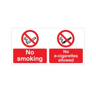 No Smoking No E-Cigs Vinyl 150X300