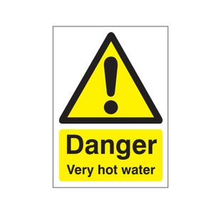 Danger Very Hot Water Plas 70X50