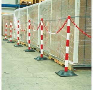 Guarda Chain 6 Post Red/Wht Rubber
