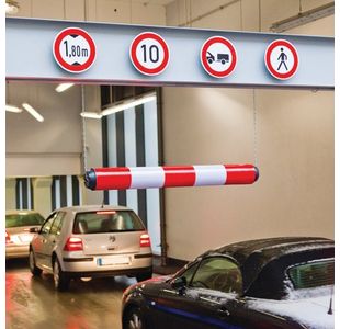 Height Restrict Plast Br 1000 Rd/Wht