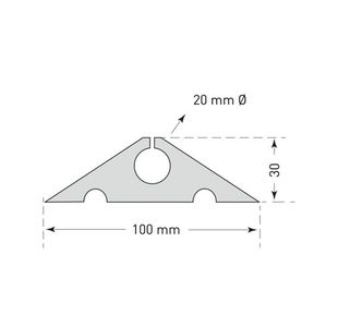Cable Protector Strip 20Mmx10M Blk