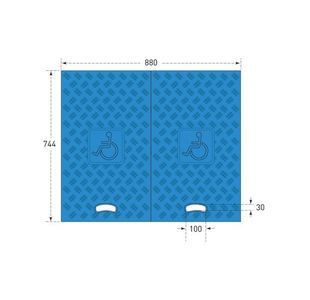 Wheelchair Ramp Lg 744X880 Blue/Ylw