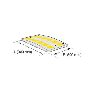 Speed Hump Centre Sec 500X50 Ylw/Blk