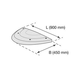 Speed Hump End Sec Ma 450X50 Ylw/Blk
