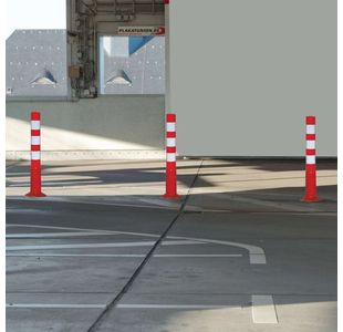 Flexback Traffic Posts 760Mm Red/Wht