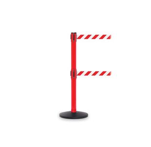 Twin Red Post Danger Ylw/Black Pk2