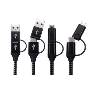 Usb-C/Usb-A To Usb-C/Micro B 1M Blk