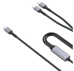 Dual Usbc 140W Charge Cable Blk 1.8M