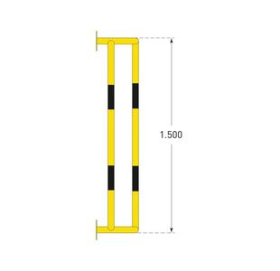 Wall Mtd Pipe Prot Out 1500 Ylw/Blk