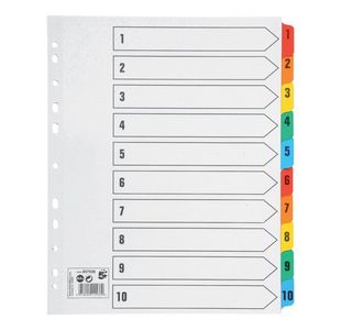 Maxi Index 1-10 Tab Ext Wide A4+ Wht