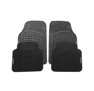4 Piece Rubber Car Mat Set Black