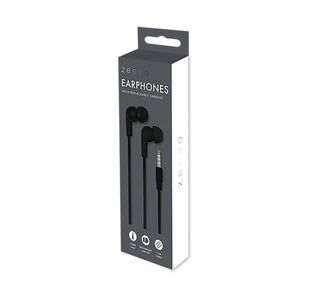 Earphones/Jack Port Wht/Blk Pk24
