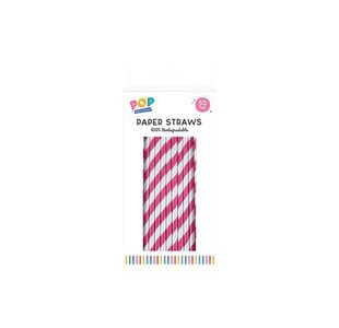 Paper Straws X50 320Gsm Ast Pk24