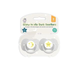 Glow In The Dark Soother X2 Ast Pk24