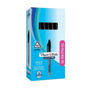 Papermate Flexgrip Gel Pens Blk Pk12
