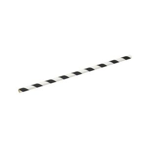 Paper Straw 200X6Mm Blk/Wht Pk5000
