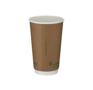 Dbl Wall Coffee Cup 16Oz Kraft Pk500