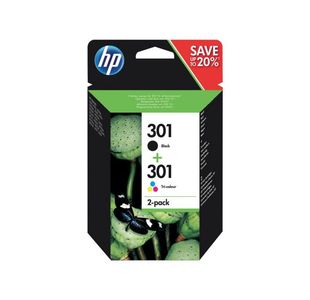 Hp 301 Ink Cart Blk/Tri-Col Cmy 2-Pk