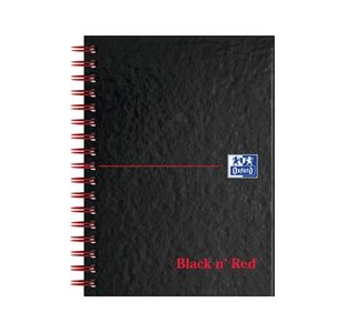 Black N Red Hb Wire Rule Ntbk A6 Pk5