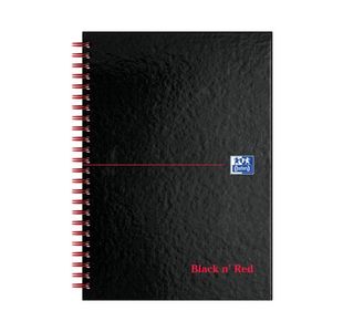 Black N Red Hb Rule Notebook A5 Pk5