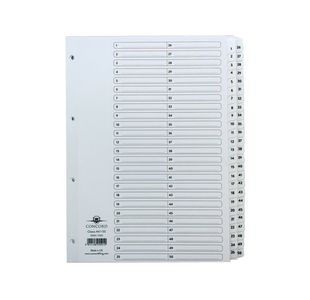 Concord Classic Index 1-50 A4 Wht