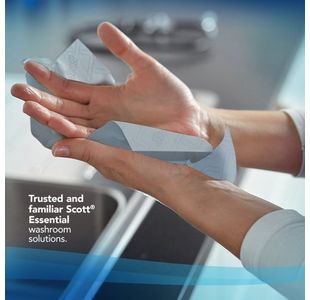 Paper Hand Towel Roll 350M Blue Pk6