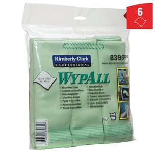 Microfibre Cloths 400X400Mm Grn Pk6
