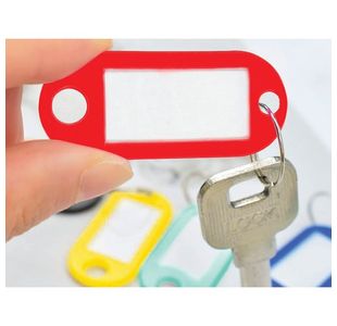 Q-Connect Key Fob 2 Holes Red Pk100