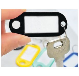 Q-Connect Key Fob 2 Holes Blk Pk100