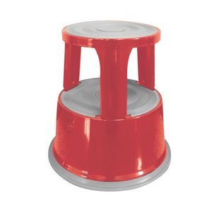 Q-Connect Red Metal Step Stool