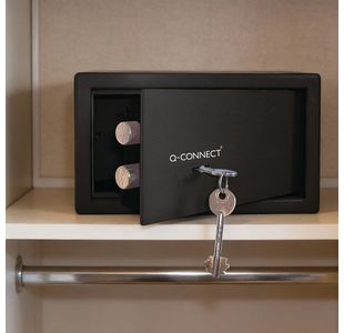 Q-Connect Key-Operated Safe 6L Blk