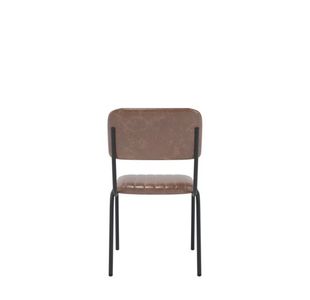 Culla Side Chair Pu Brown/Black