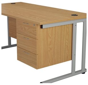 Jemini 3 Drw Fixed Ped Nova Oak