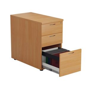 Jemini 3Drw Desk High Pedestal Beech