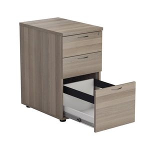 Jemini 3 Drw Desk High Grey Oak