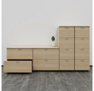 First 4 Drawer Filing Cabinet Beech