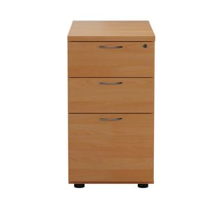 First 3Drw Desk High Pedestal Beech