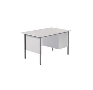 Serrion Rect 2 Drw Ped White