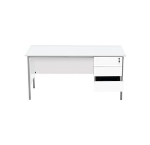 Modara Desk 3Drw Fxd Ped 1500Mm Wht