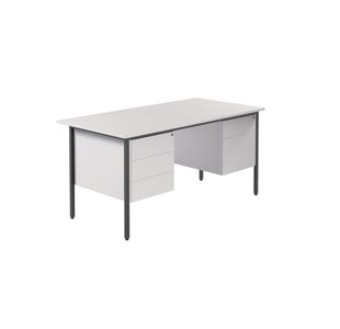 Modara Desk 2/3Drw Fxd Ped 1500 Wht